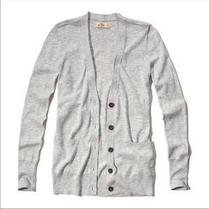 grey hollister cardigan